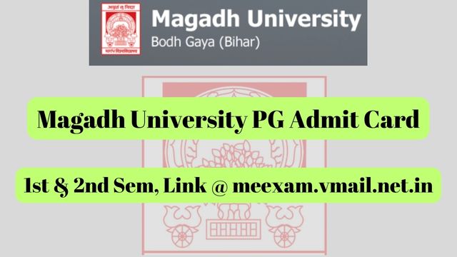 Magadh University PG Admit Card