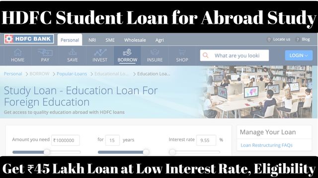 HDFC Student Loan for Abroad Study