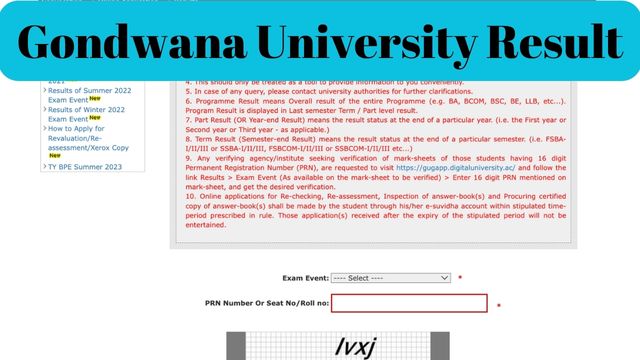 Gondwana University Result